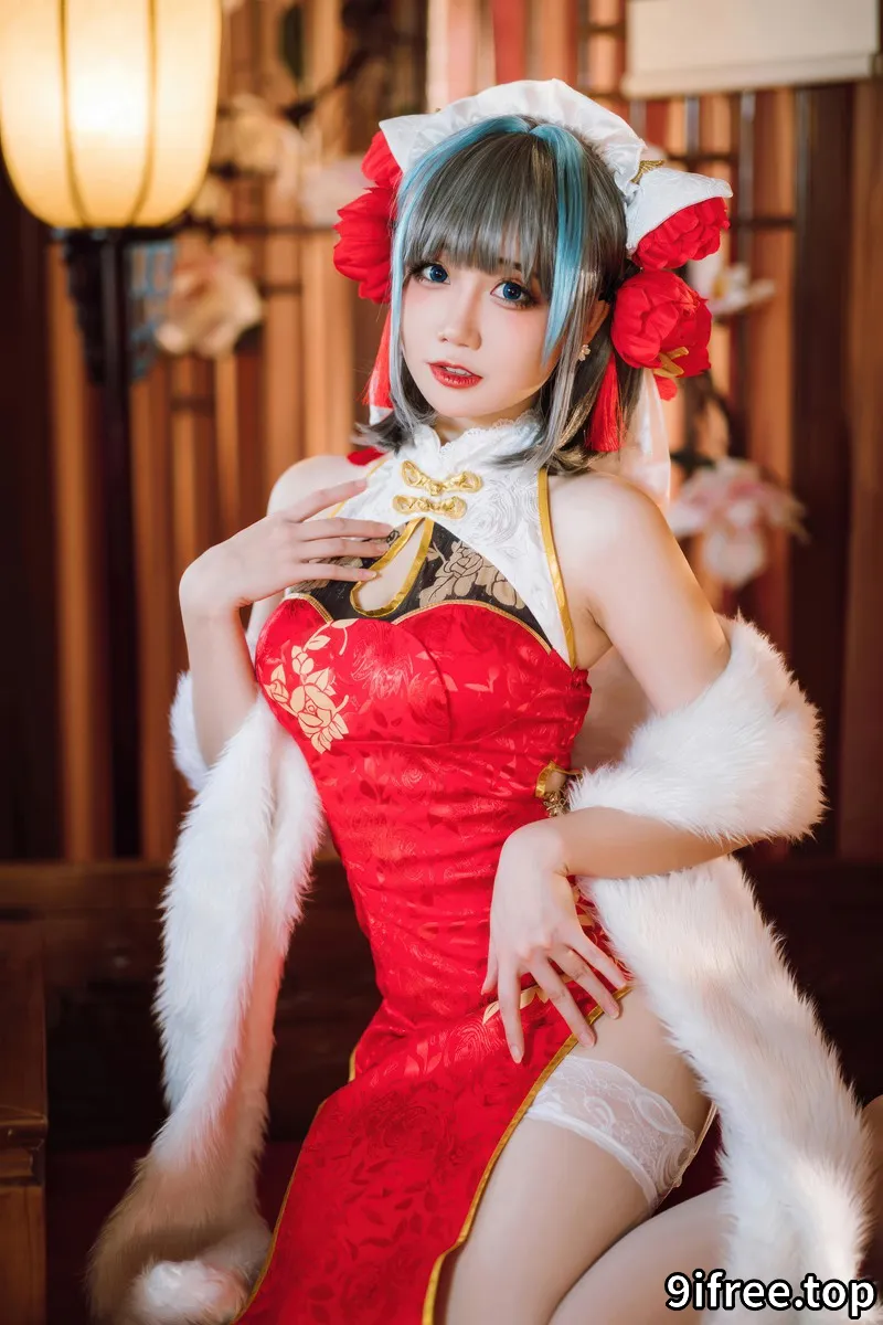 焖焖碳-碧蓝航线-柴郡新春旗袍 [29P-180MB]-就爱免费